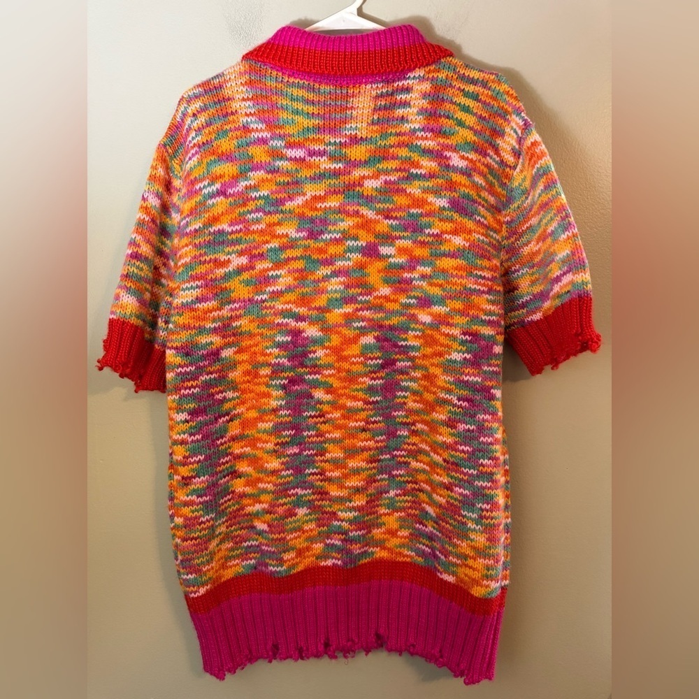 Andersson Bell Women's Portela Space Dyed Oversized Collar Knit Sweater Size XS - Picture 4 of 11